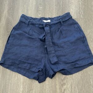 Bella Dahl 100% Linen Button Up Shorts size Xs